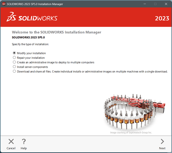 Modify SOLIDWORKS Installation Manager