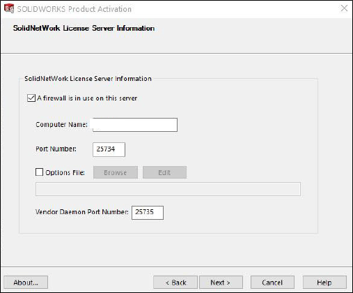 SOLIDWORKS - Product Activation - Step 2