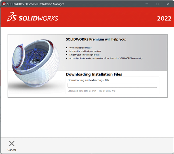 SOLIDWORKS Downloading Installation FIles