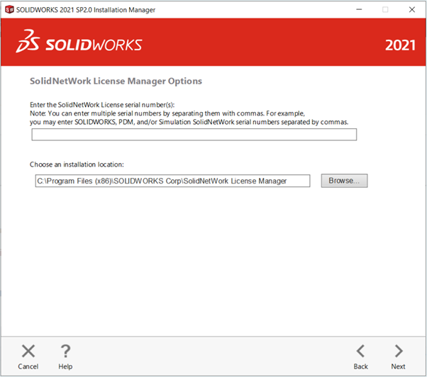 Enter SOLIDWORKS Serial Number