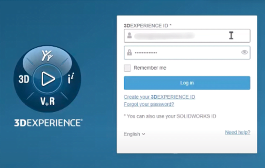 3DEXPERIENCE Login Page