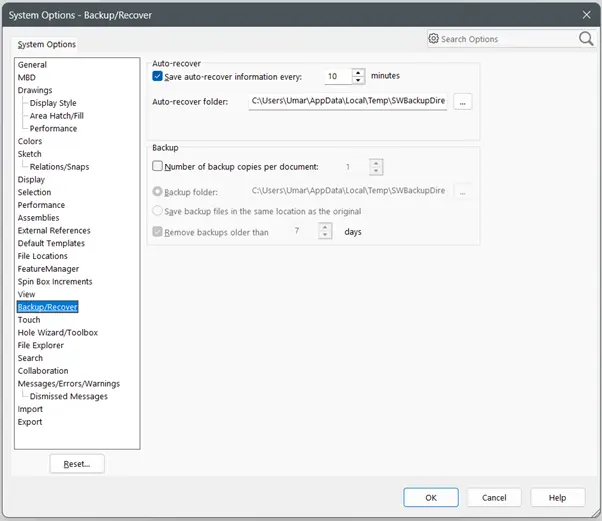 Solidworks Manage Bitlocker 5 Easy Steps to Set Up Auto Backup in SOLIDWORKS