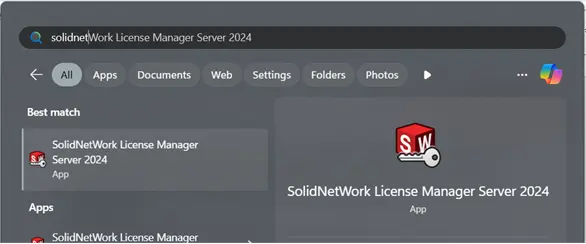 SOLIDWORKS Network License - Search