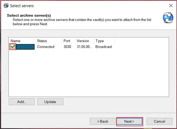 SOLIDWORKS PDM local vault view setup - Select Servers