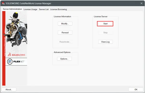 SOLIDWORKS Network License - Restart