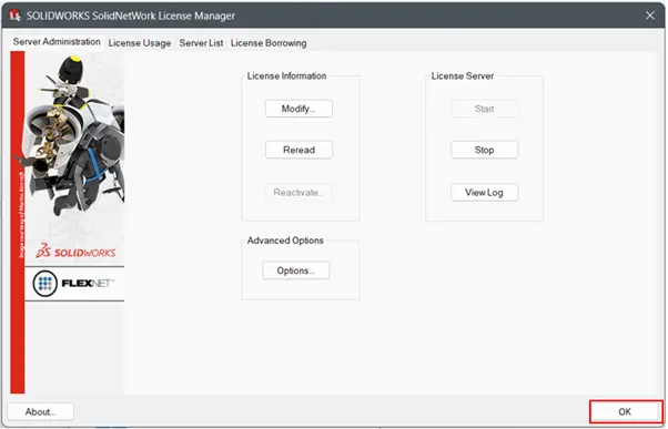 SOLIDWORKS Network License - Confirm