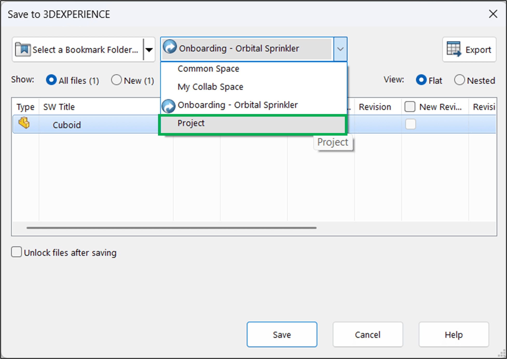 3DEXPERIENCE Platform - Saving